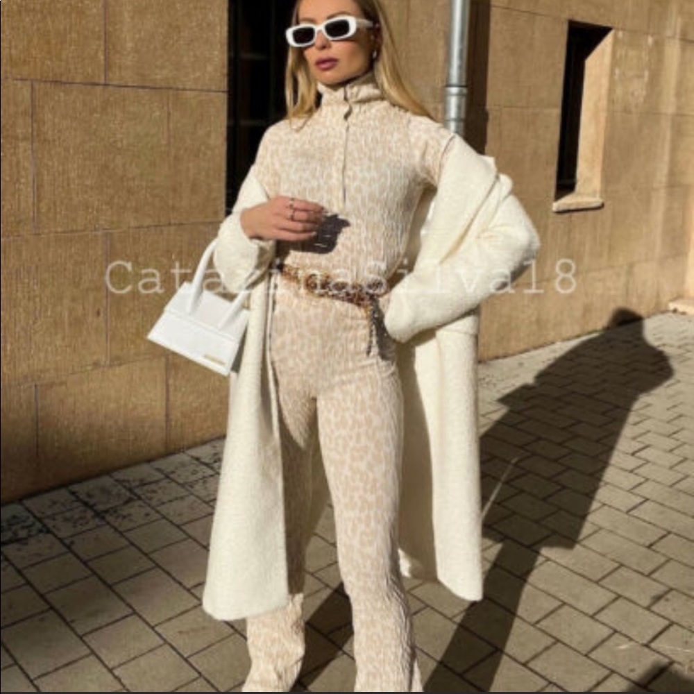 Zara flared jacquard pants  and top sets 🔥